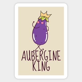 Aubergine King Funny Sticker